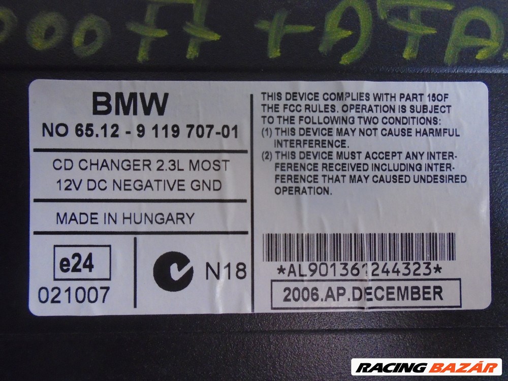 [GYÁRI BONTOTT] BMW - CD TÁR / 1-ES / 3-AS / E81 ;E87+LCI ; E90 ; E91 ; E92  3. kép